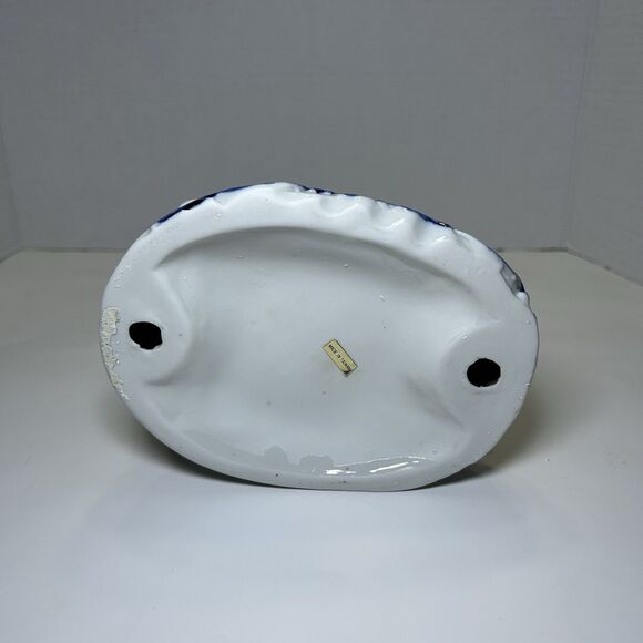 Vintage Porcelain Colonial/Victorian Figures Tea Party Couple Blue/White - Picture 6 of 6